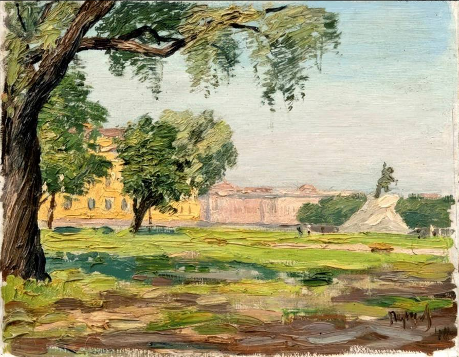 Николай Перцев. «У Медного всадника». 1948