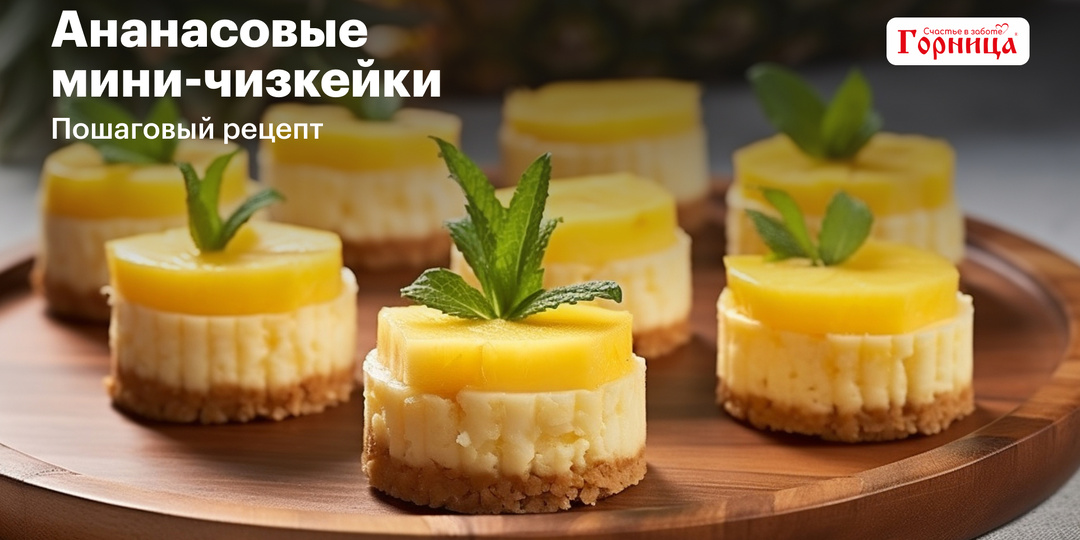 Ананасовые мини-чизкейки. Пошаговый рецепт