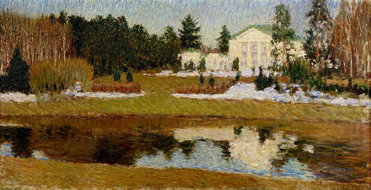 И.Э.Грабарь. "Угасающий день (усадьба Алексеевых)". 1904. Государственная Третьяковская галерея.