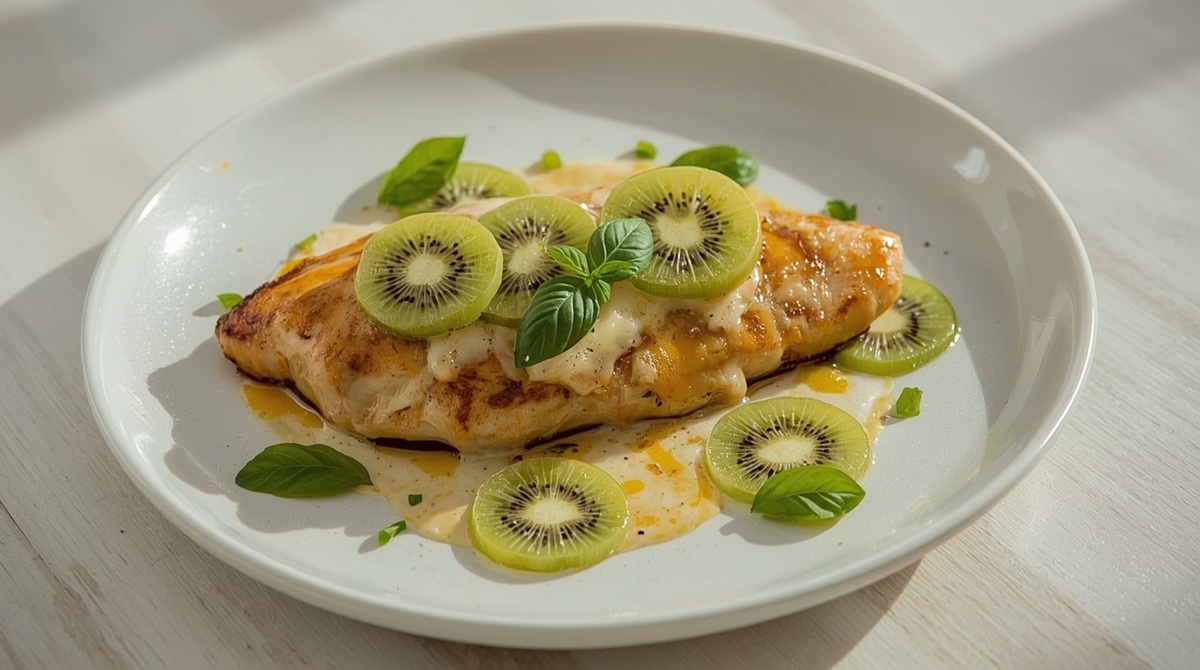 Запеченное куриное филе с киви