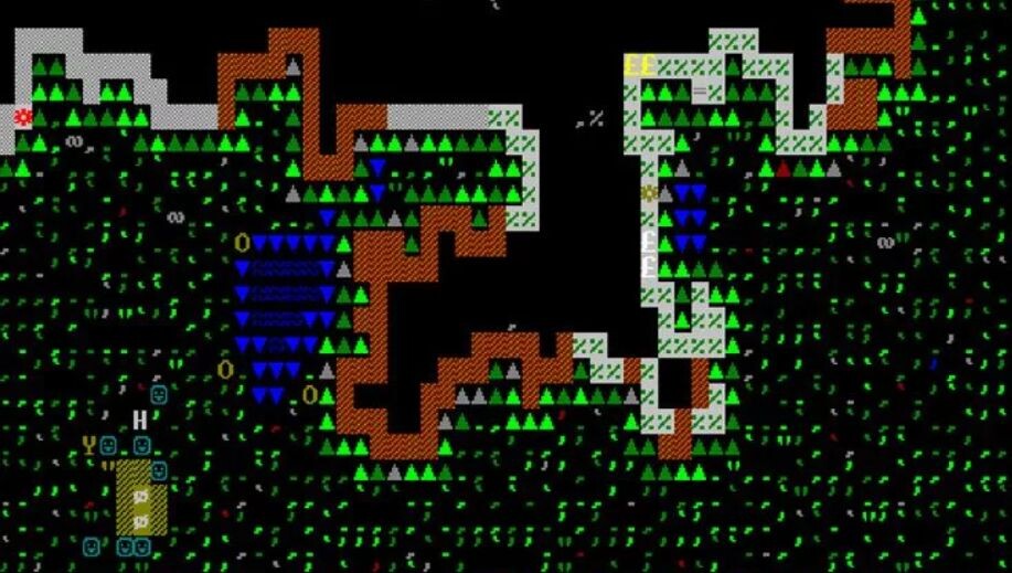 Скриншот из игры "Dwarf Fortress"