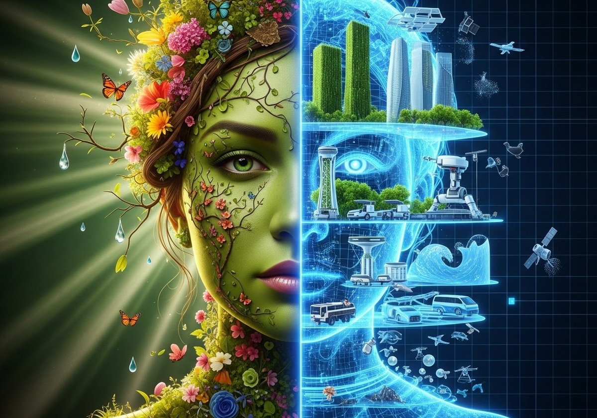 Когда ИИ работает вместе с Матерью Природой: планета без мусора и смога