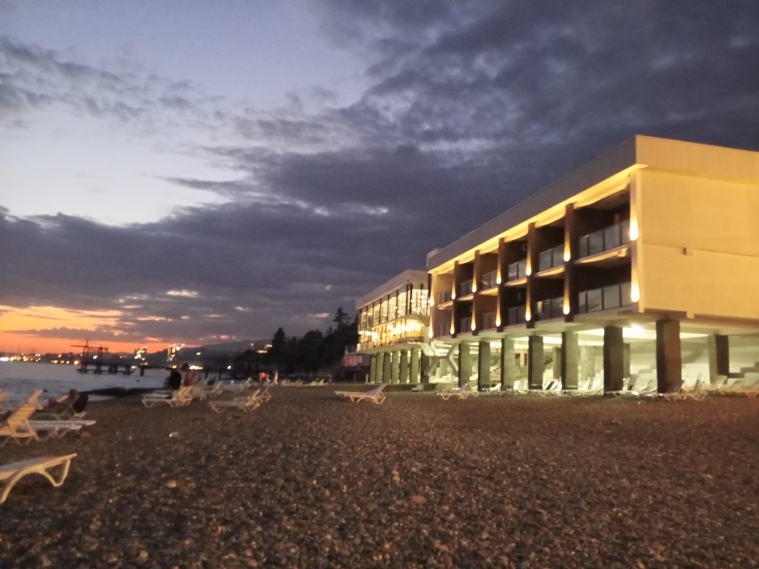 Пляж пансионата "Айтар". Абхазия, Сухум-2025