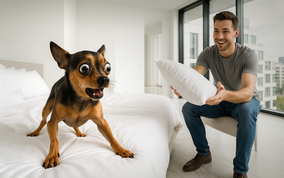 Кинологи подчёркивают, что сон рядом с хозяином для собаки — знак доверия / Изображение: AlphaPet