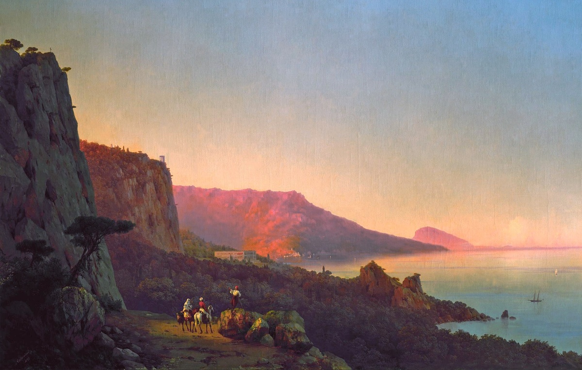 "Вечер в Крыму. Ялта", 1848 год. Холст, масло. 126 x 196 см