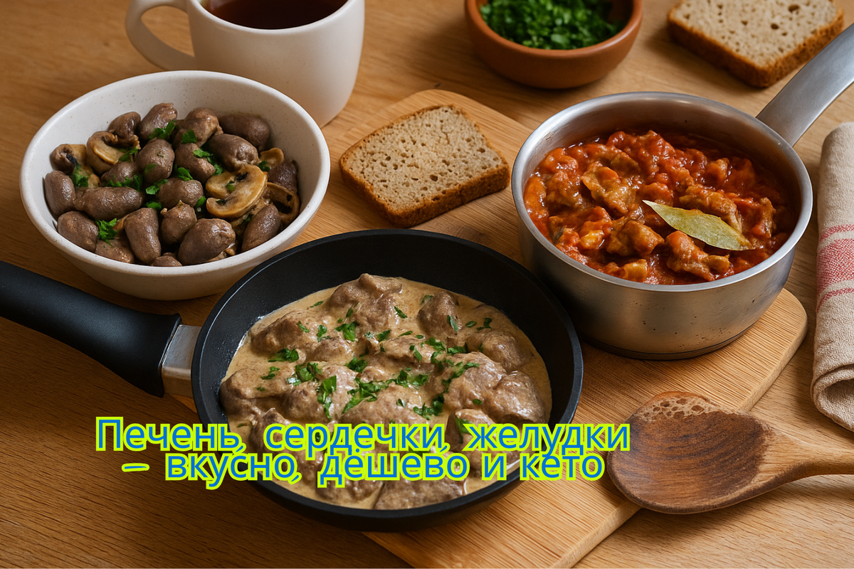 Субпродукты - это не "еда на крайний случай", а вкусная и питательная основа кето-меню. С правильными специями и соусами они превращаются в полноценные ресторанные блюда, но за куда меньшие деньги.