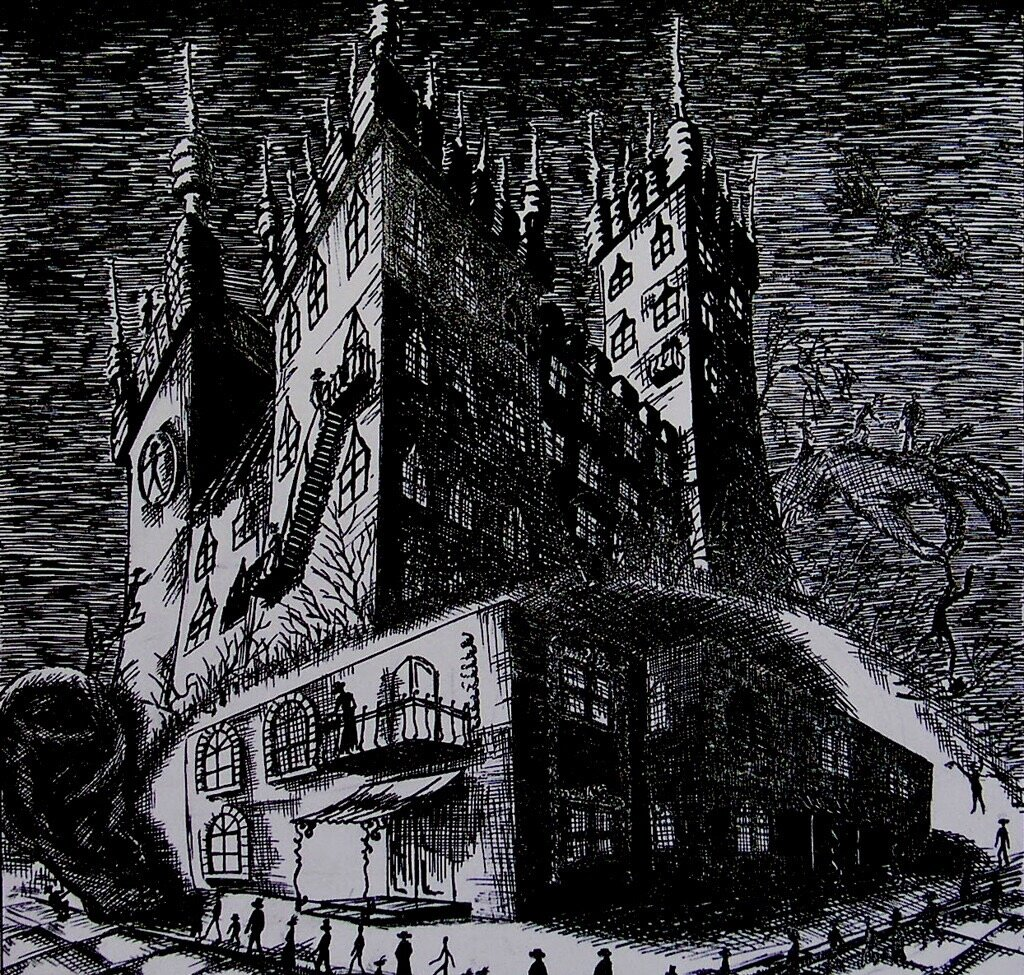 иллюстрация к роману Франца Кафки "Замок"