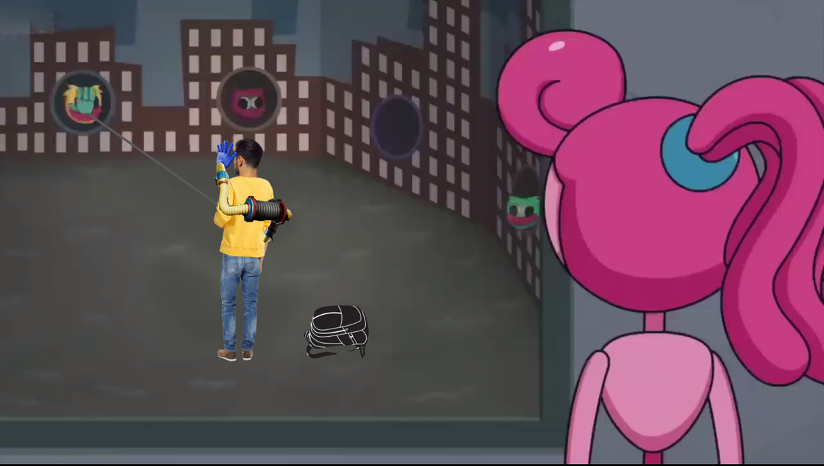 Мамочка наблюдает за Тони в Ударь Хагги Вагги. Иллюстрация моя