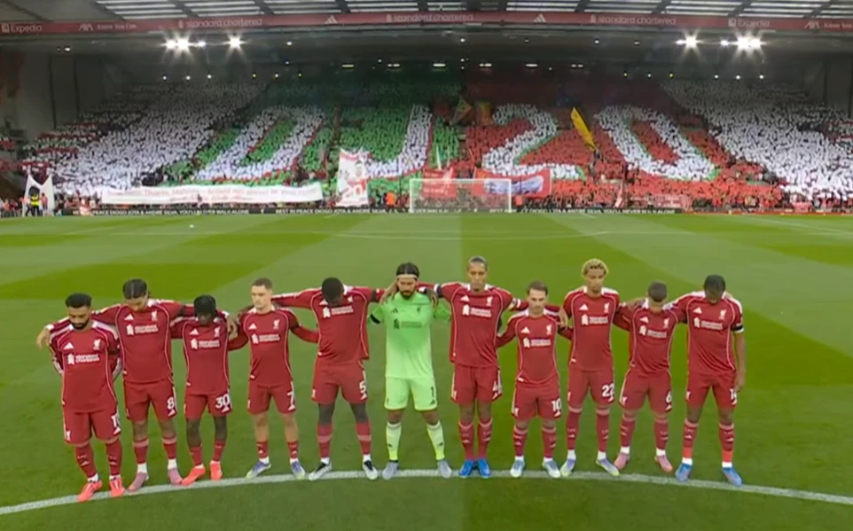 Перед матчем с "Борнмутом" игрок "Ливерпуля" почтили память Диогу Жоты. Фото: соцсети