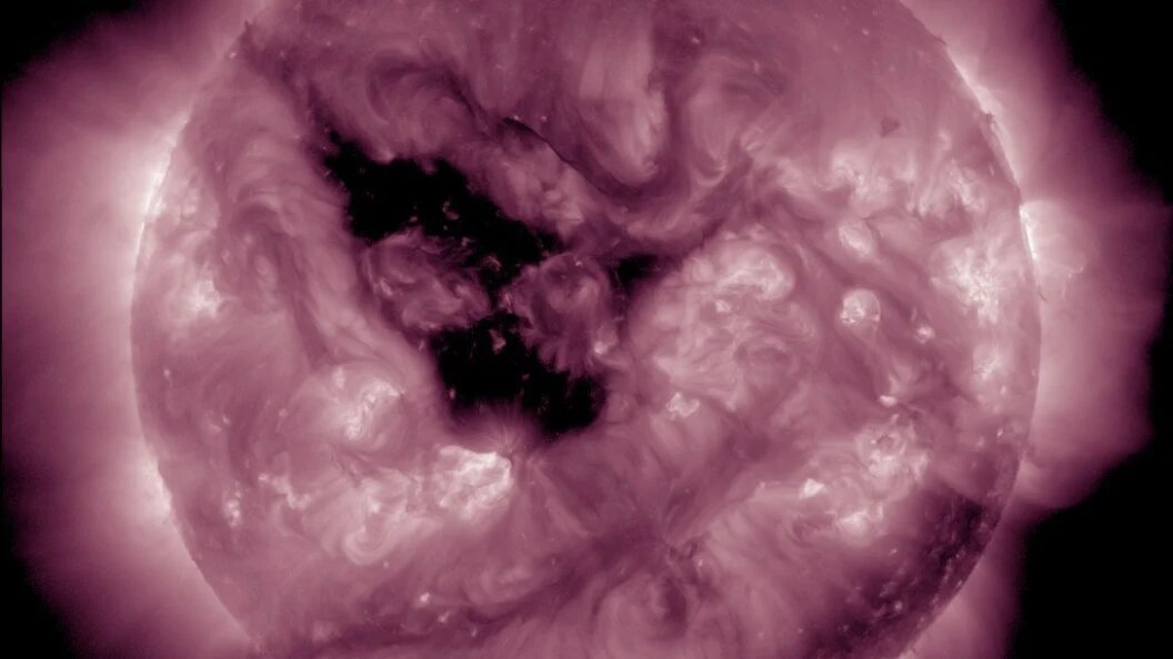    Корональная дыра на Солнце. Фото: телеграм-канал лаборатории солнечной астрономии