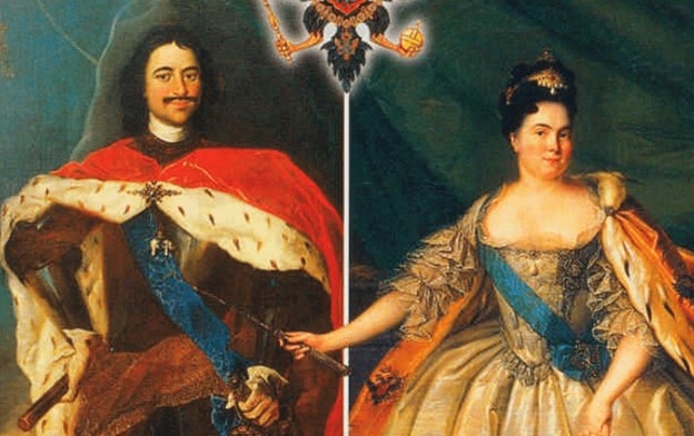 Второй раз царь Петр женился тоже около сорока. Петр и Екатерина (Марта) из открытых источников