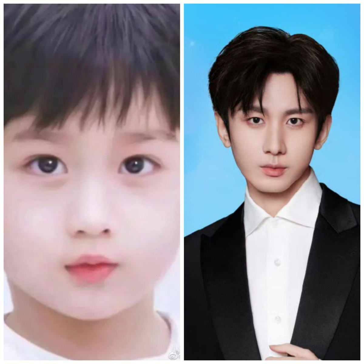 Чэн И в детстве и сейчас.