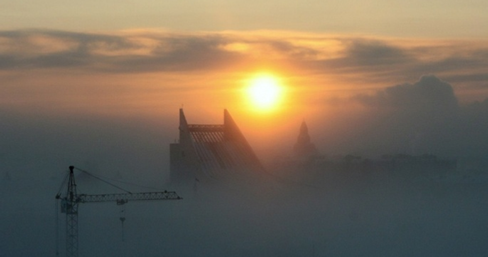 г.Омск.  Центр. (около 6 утра)