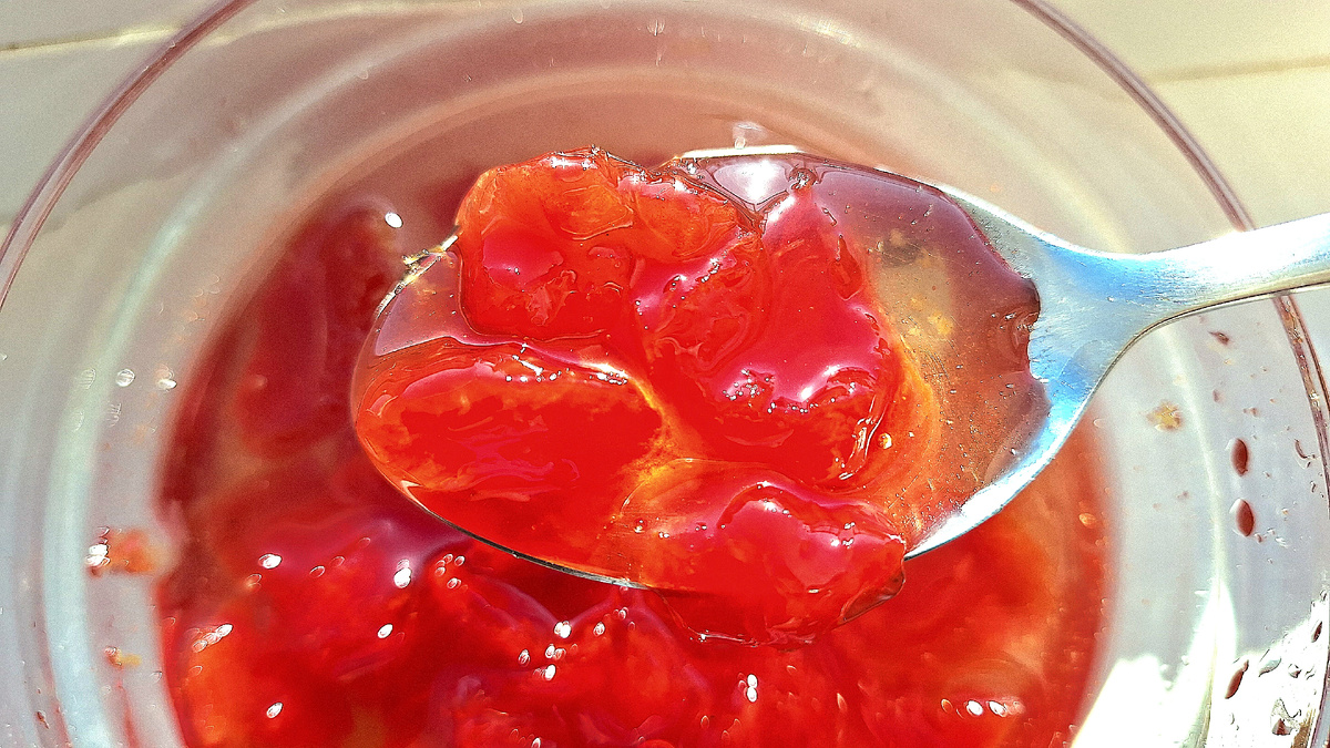 Фото автора. Арбузное варенье через неделю после финальной варки