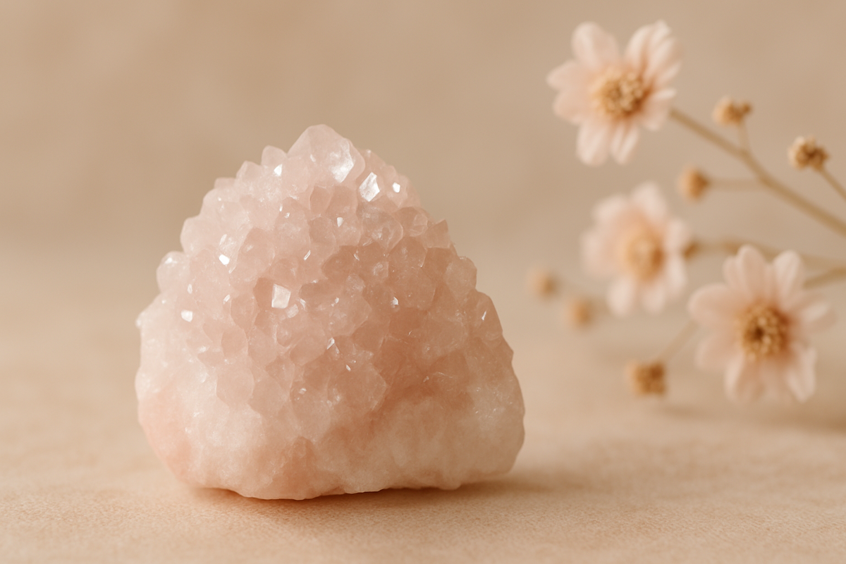 Кристалл розового кварца