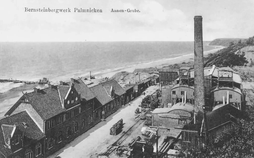   Шахта Анна. Пальмникен (ныне пос. Янтарный). Фото 1910 г. Открыта в 1883 году, закрыта в 1923
