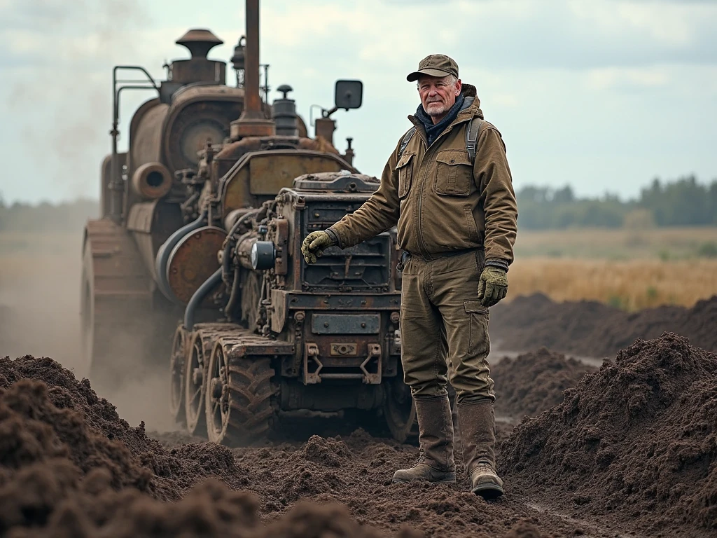 Машинист машин по добыче и переработке фрезерного торфа