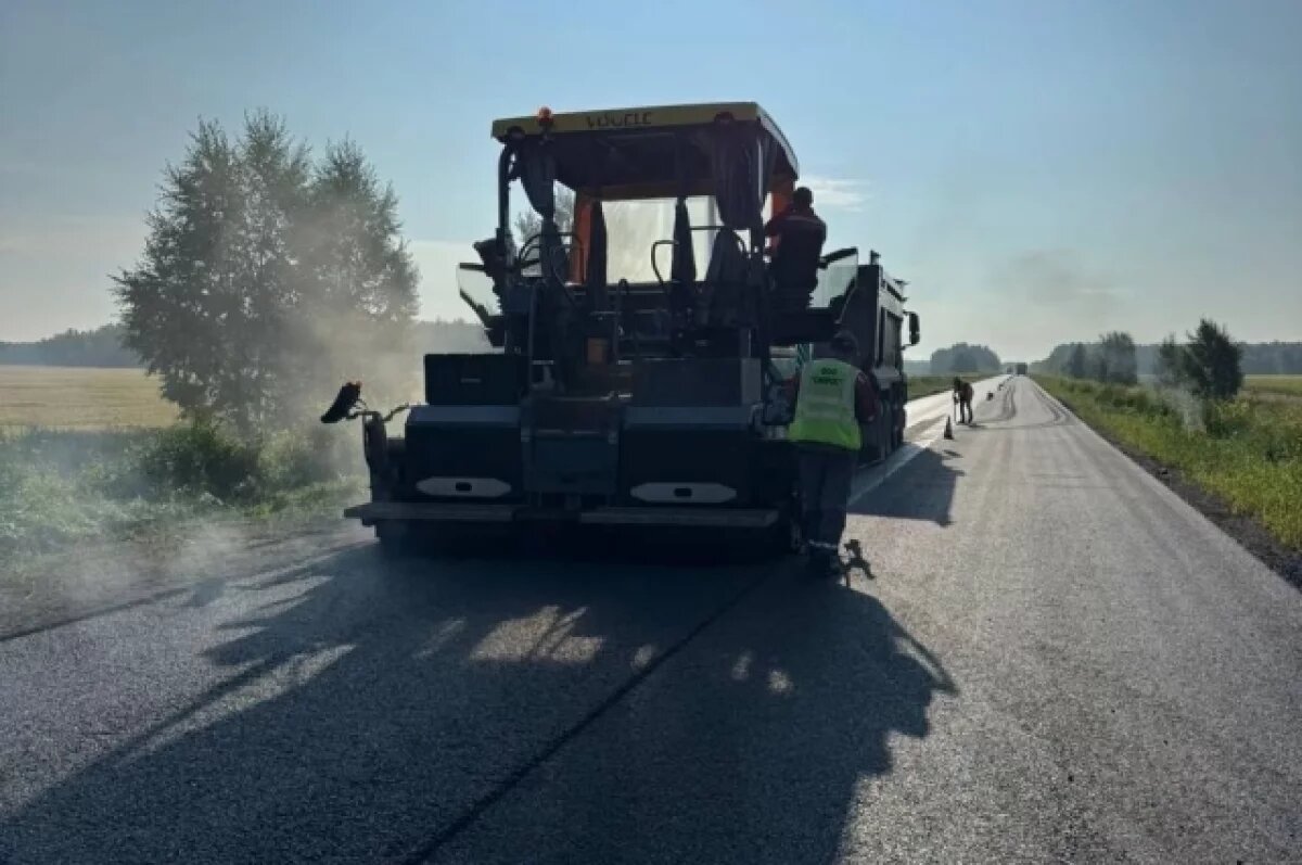    Ремонт трассы в Оконешниковском районе в Омской области идёт по плану