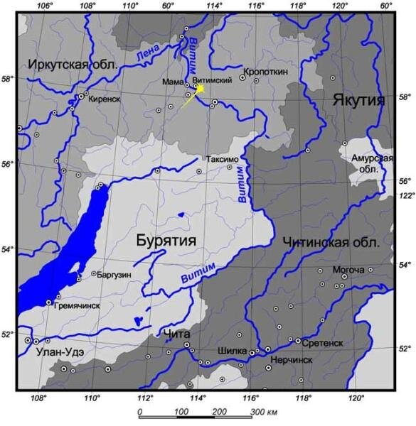 Из "Загадка падения Витимского болида"/https://dzen.ru/a/ZMR0KMAGGAv3817V