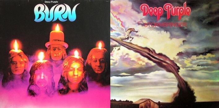 Альбомы Deep Purple "Burn" и "Stormbringer", 1974 г.