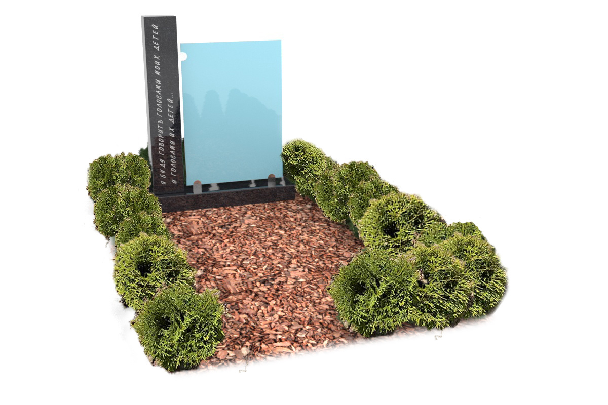 Макет минималистического памятника.