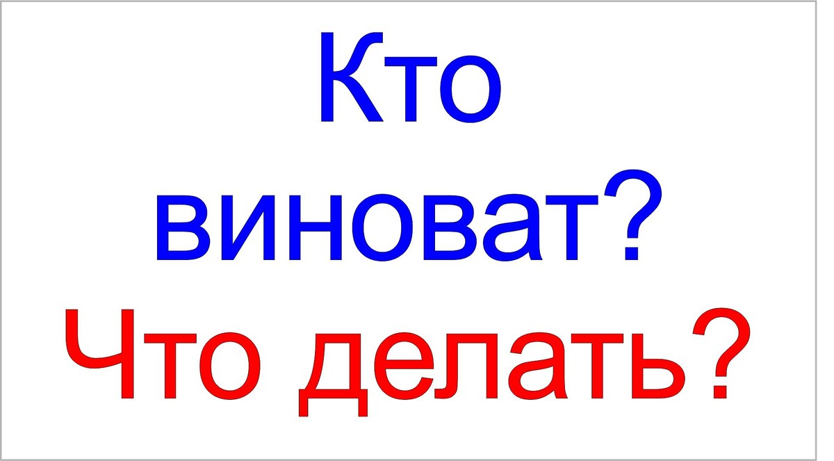 Кто виноват, и что делать? Тамаровский Сергей Васильевич.