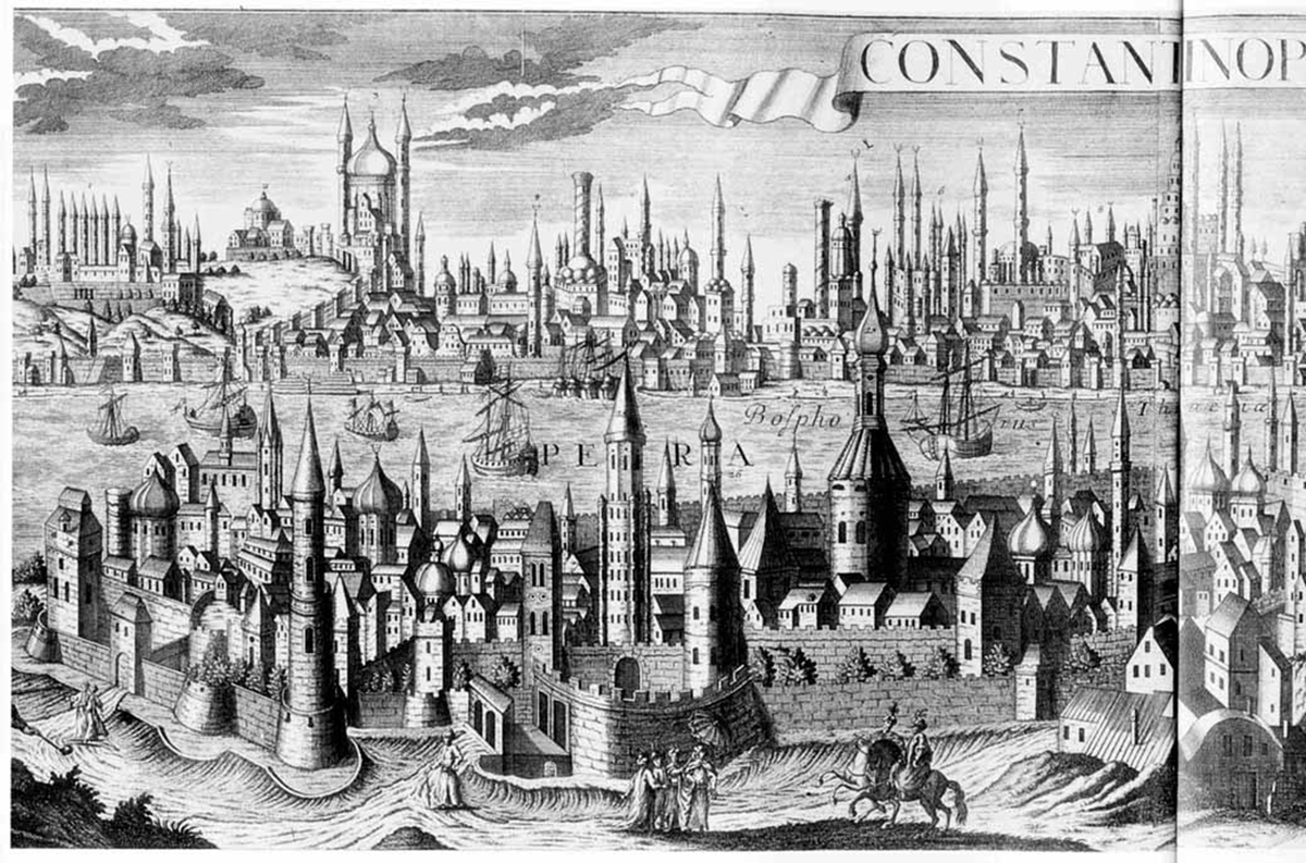 Северо-восточная часть Галаты. Фрагмент гравюры Мейснера. 1638 год.