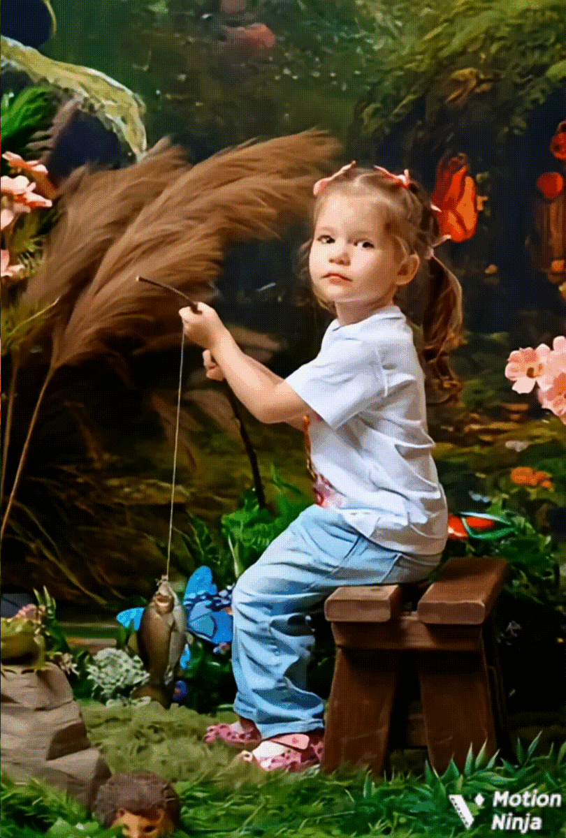 На видео появляются летающие эльфы и движение ребёнка