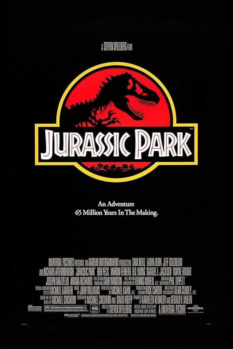 Постер к фильму "Парк юрского периода" / Jurassic Park (1993).