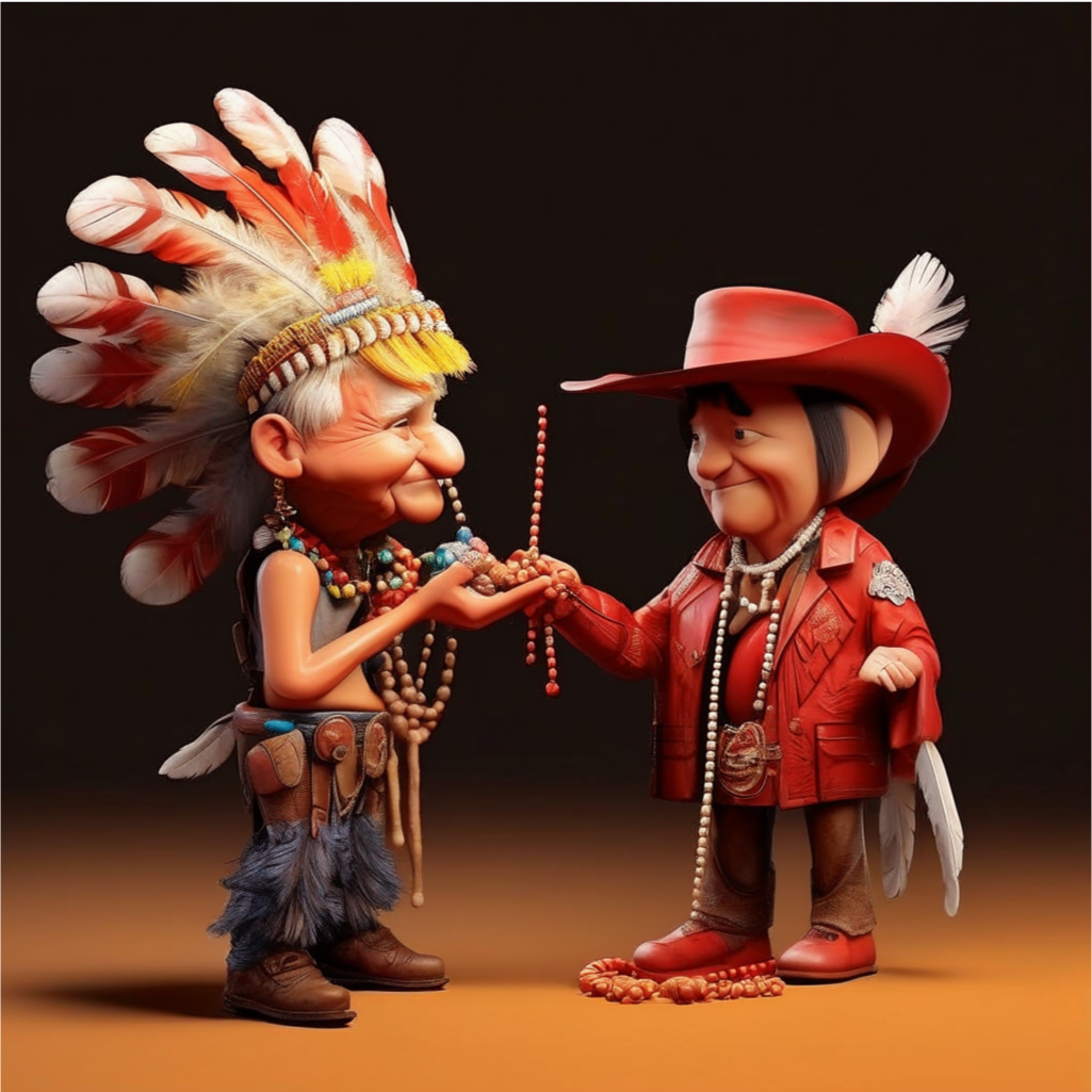 Который век проблему индейцев Америка решает бусами. 