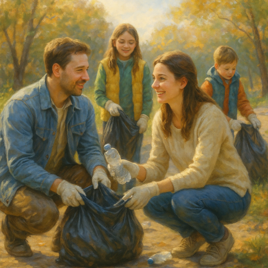 Совместное волонтёрство и помощь другим