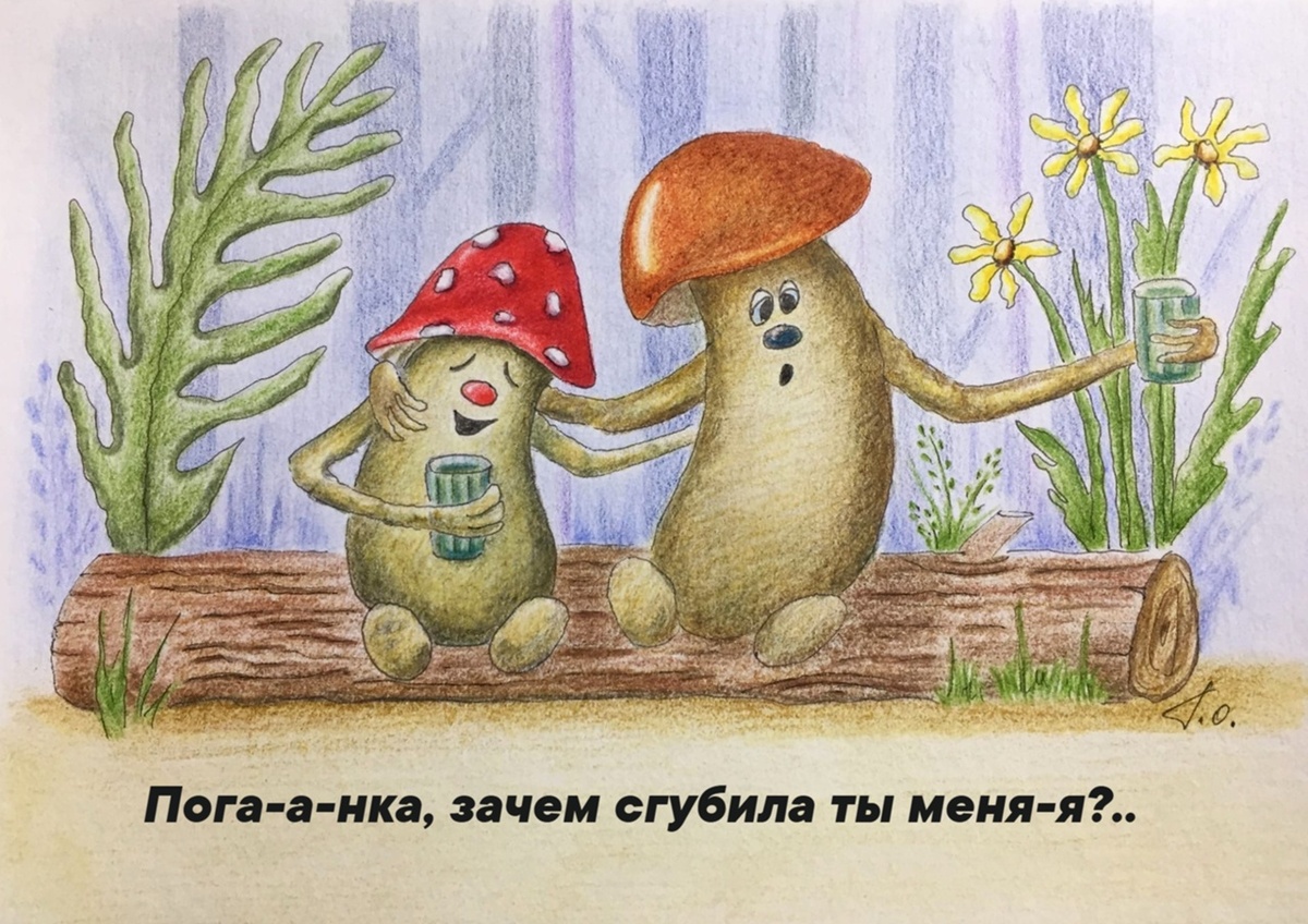 Рисунок грибов
