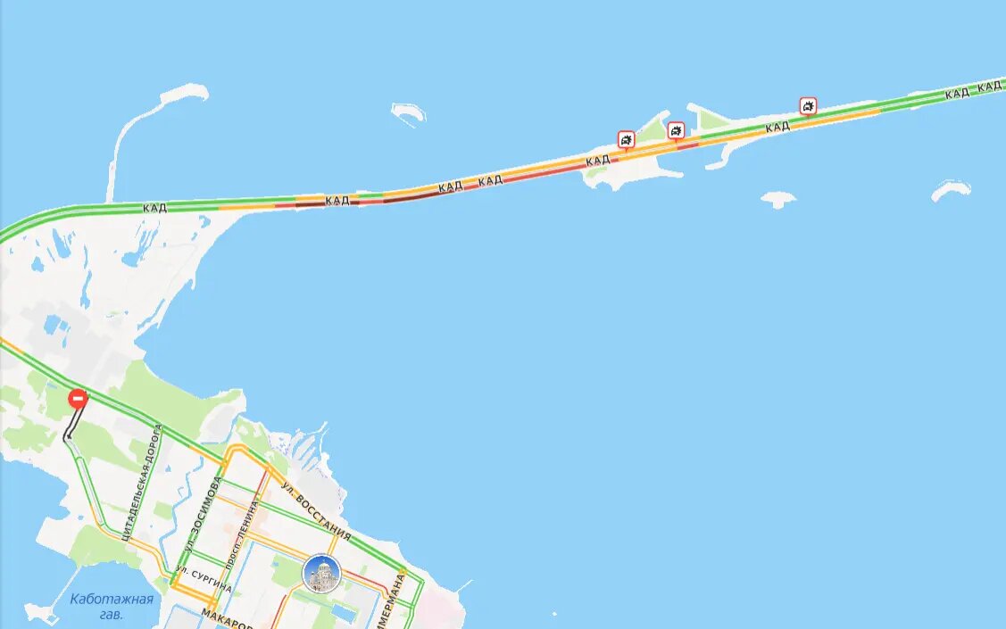    Фото: скриншот сервиса «Яндекс.Пробки»