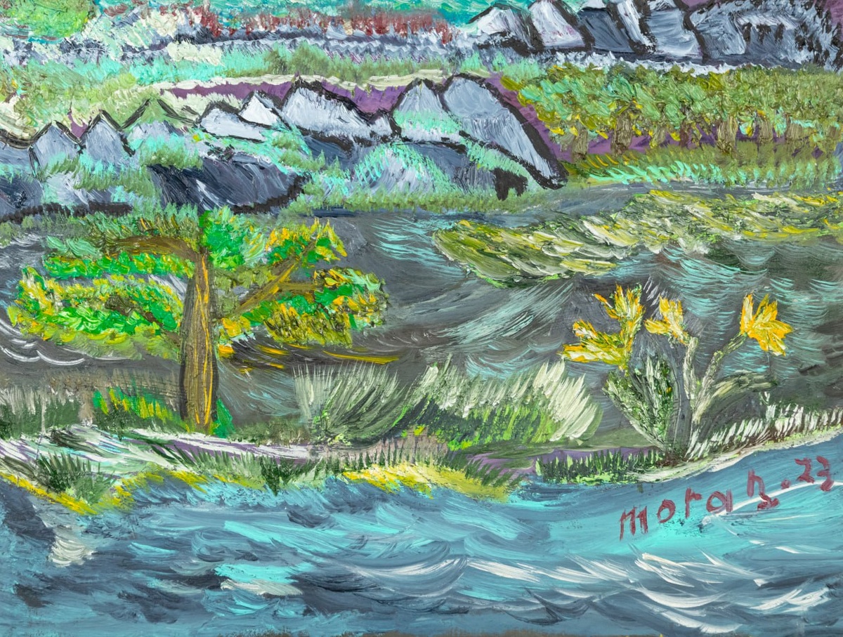 Горный привал, 40×30, масло, холст. Искусство и эмоции: Как это работает? Размышления на примере картины «Горный привал»