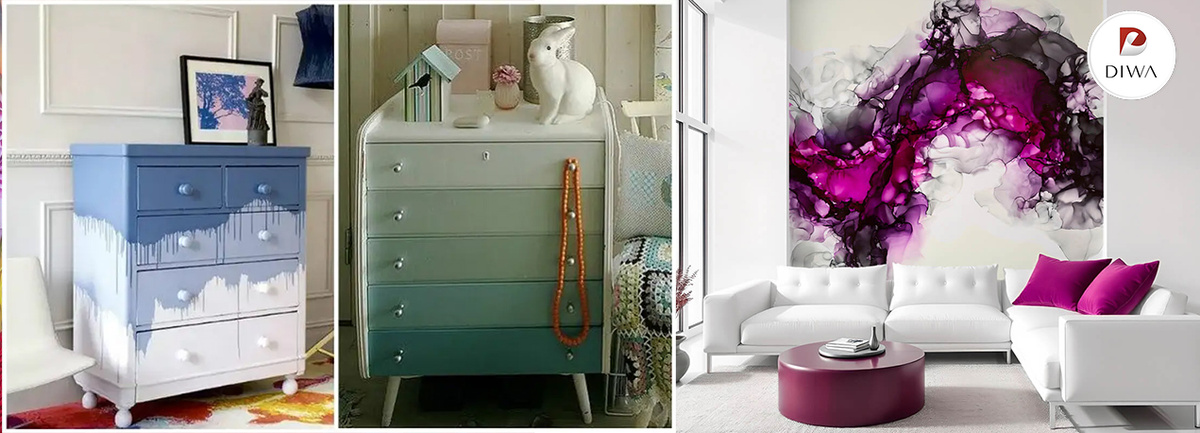 Попробуйте перекрасить старую мебель в "дорогие цвета" или выберите акцентные фотообои!