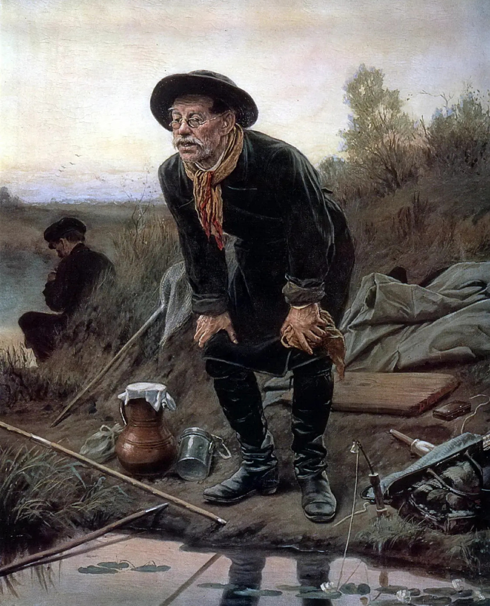 Картина В.Г. Перова "Рыболов" 1871 г.