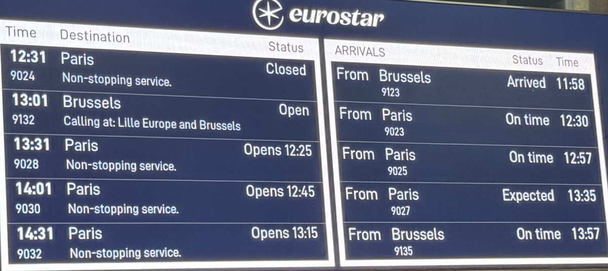 Время выезда поездов 