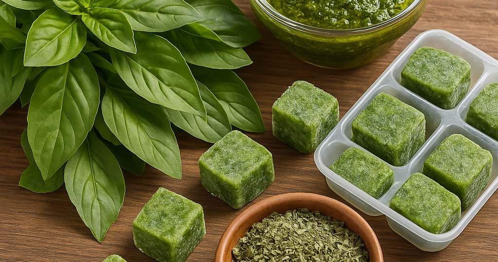 Как сохранить базилик до зимы — заморозка, сушка и паста