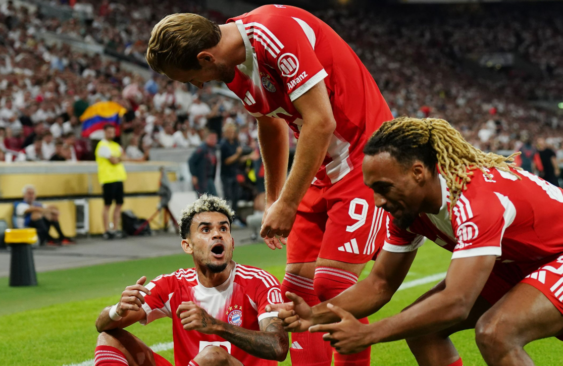 Гарри Кейн и Луис Диас забили по голу в ворота "Штутгарта". Фото: соцсети