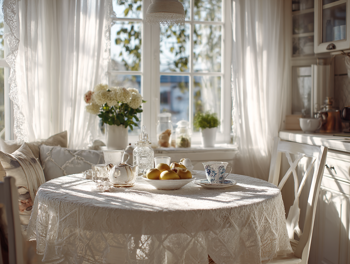 Кружевная скатерь - это так уютно и по-домашнему