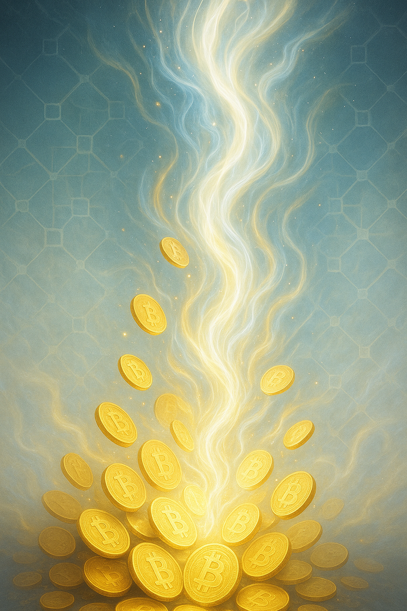 Концептуальная иллюстрация криптовалюты души