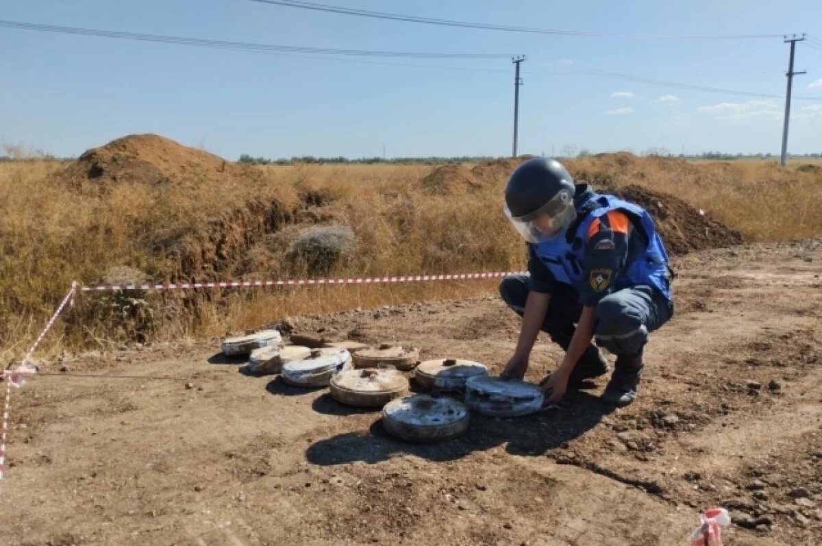    В Крыму рядом с железной дорогой обезвредили восемь противотанковых мин