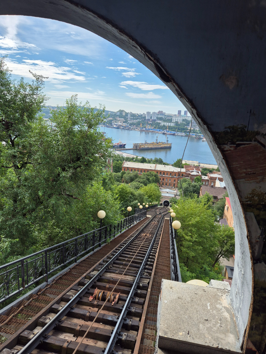 Вид на маршрут фуникулера сверху | Личное фото