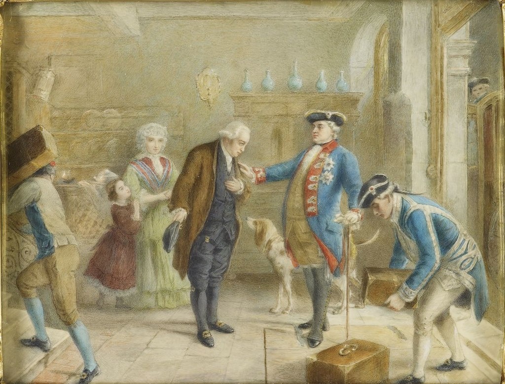 «Вильгельм I, курфюрст Гессена посещает Майера Амшеля Ротшильда», картина Морица Даниэля Оппенгейма