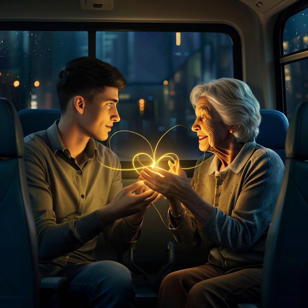 Разговор в автобусе.