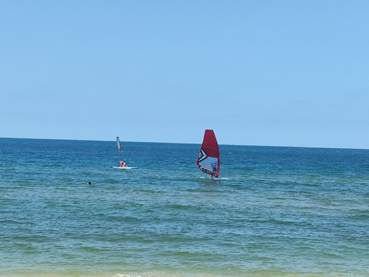 Его голова виднеется