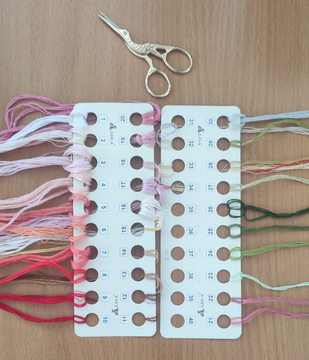 Вот сколько у меня остатков с этого набора