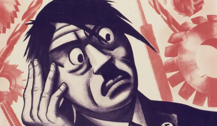 Американский пропагандистский плакат с Гитлером из Национального архива, ок. 1942 года