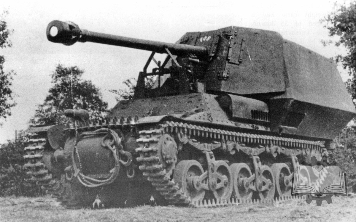 Один из первых образцов 7,5 cm Pak 40 Sfl.Lorraine.