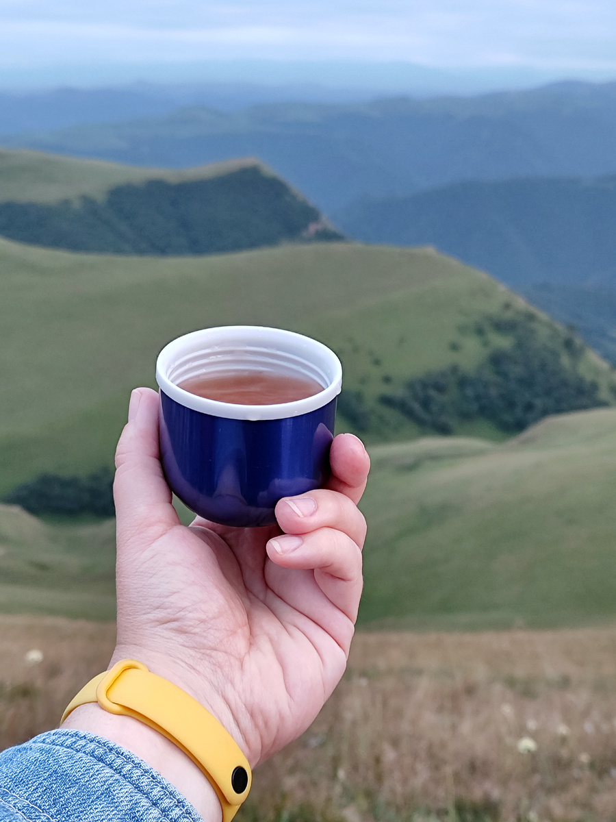 В итоге даже маленькая бутылка воды осталась нетронутой - пили горячий чай (август 2025 года)